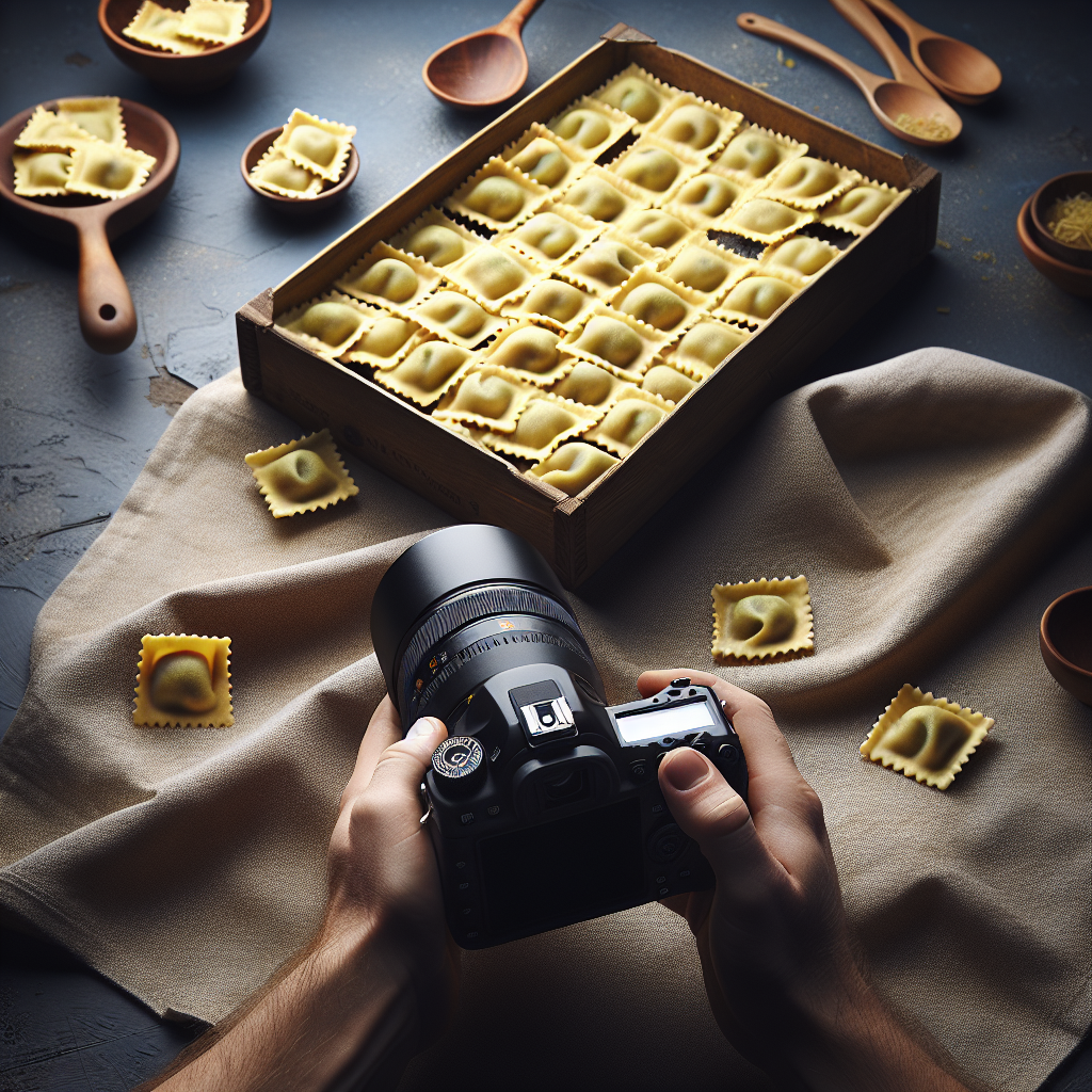 hand crafted ravioli in box